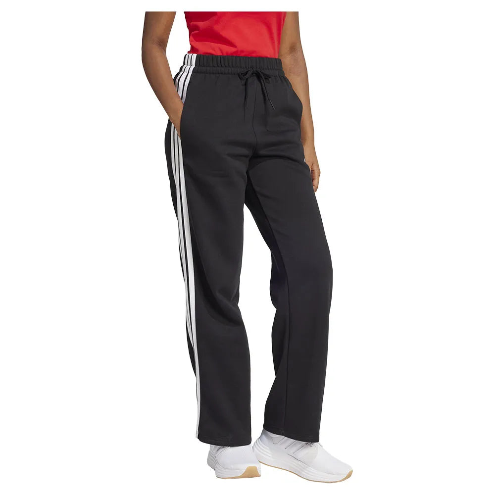 adidas Essentials 3 Stripes Open Hem Fleece joggers