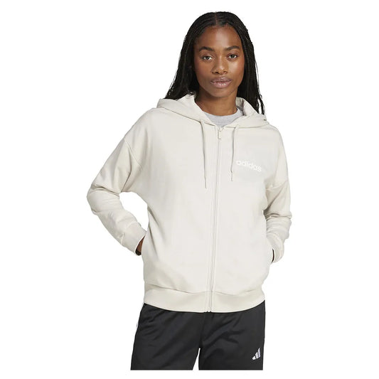 adidas Essentials Linear French Terry full zip sweatshirt