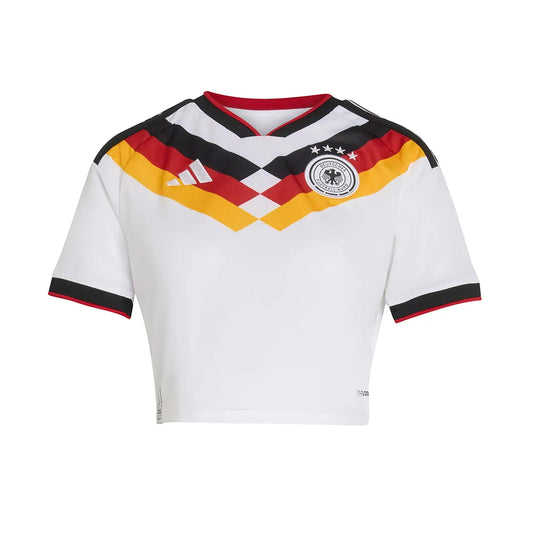 adidas Germany 26/27 Cropped Replica home Woman Short Sleeve T-Shirt