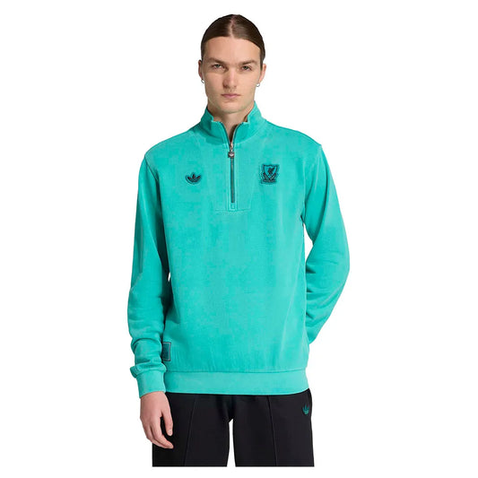 adidas Liverpool FC Terrace Icons half zip sweatshirt
