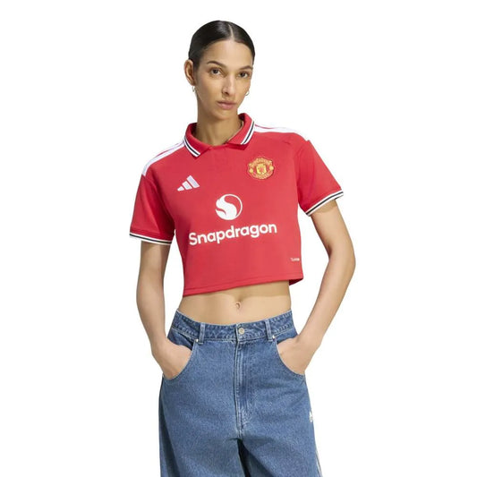 adidas Manchester United 26/27 Crop home Woman Short Sleeve T-Shirt