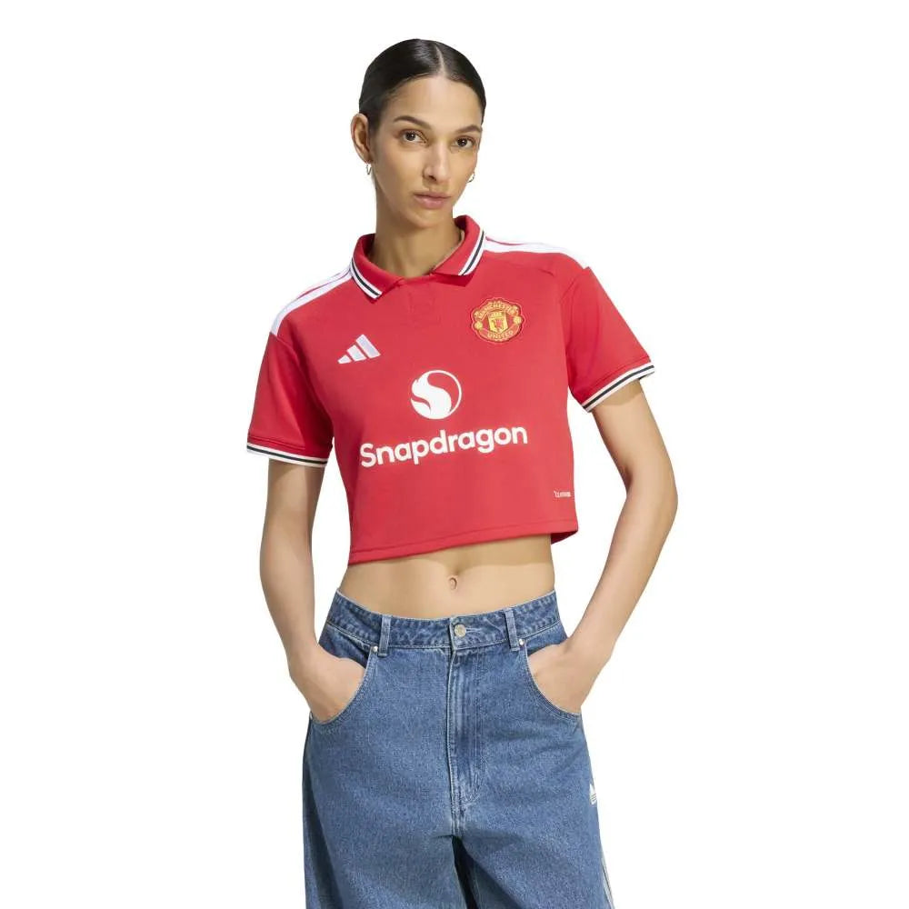 adidas Manchester United 26/27 Crop home Woman Short Sleeve T-Shirt