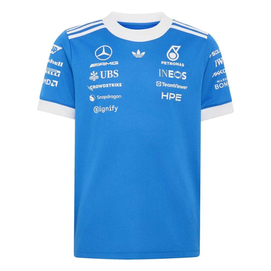 adidas Mercedes AMG Petronas F1 Team Black&White Driver Jersey short sleeve T-shirt