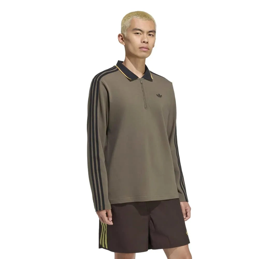 adidas Originals 3 Stripes long sleeve polo