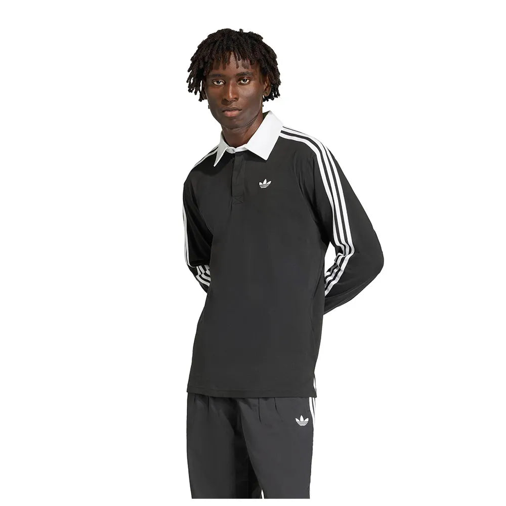 adidas Originals 3 Stripes Rugby long sleeve polo
