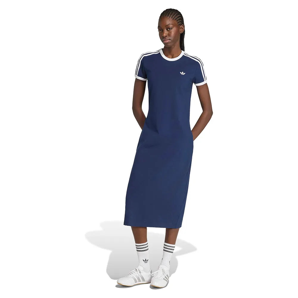 adidas Originals 3 Stripes Slim short sleeve midi dress