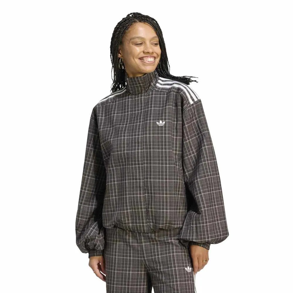adidas Originals Blousy Check Track full zip sweatshirt
