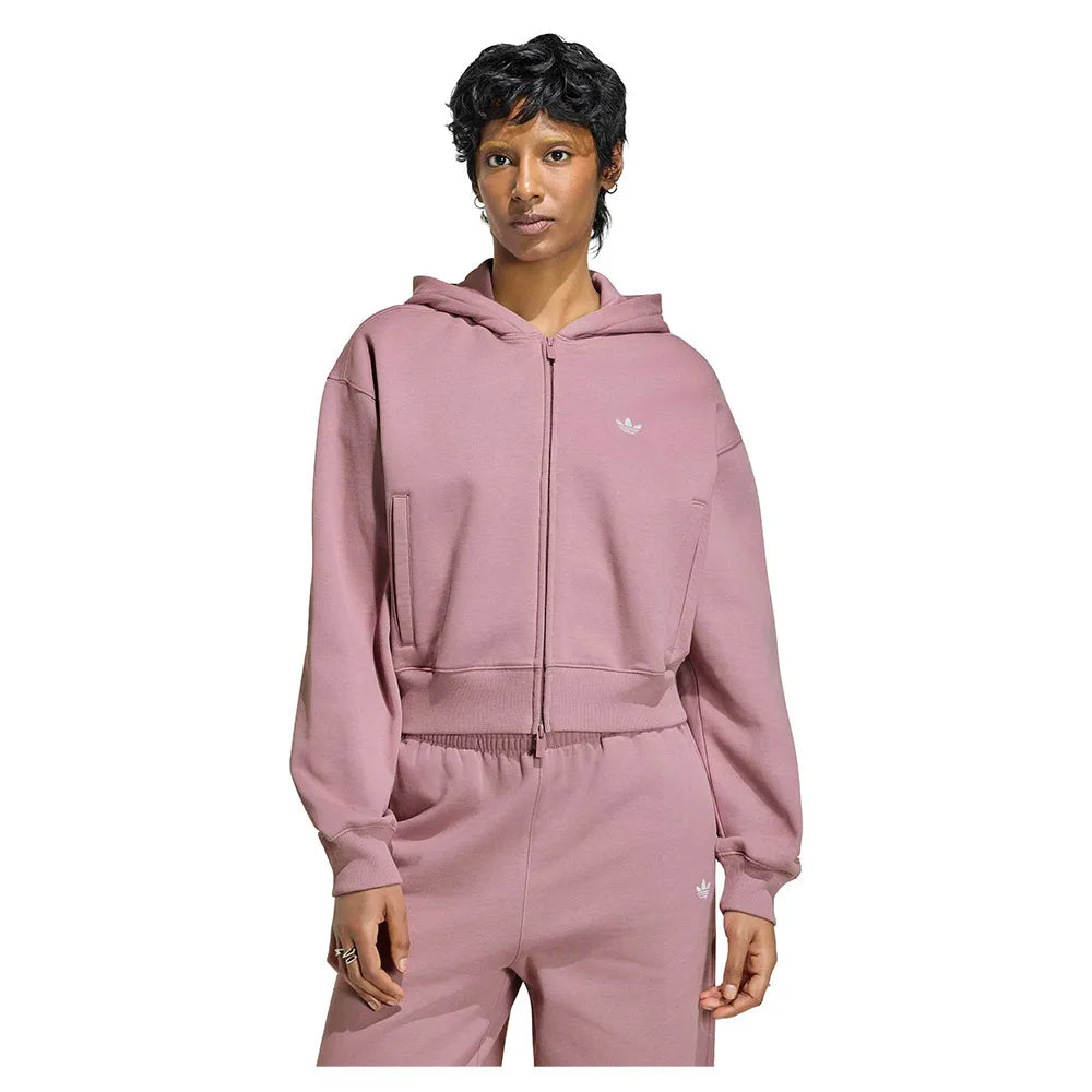 adidas Originals Essentials Fleece Cropped full zip sweatshirt