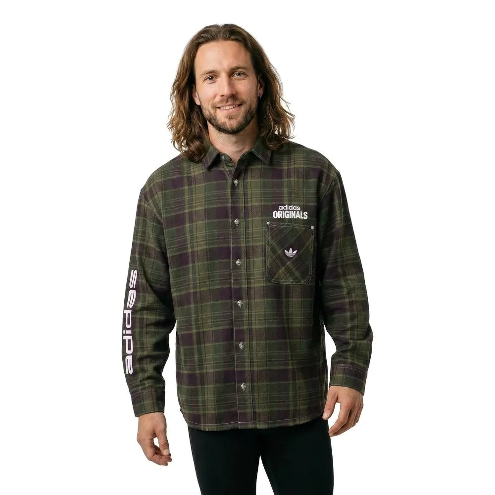 adidas Originals Flannel Button Up long sleeve shirt