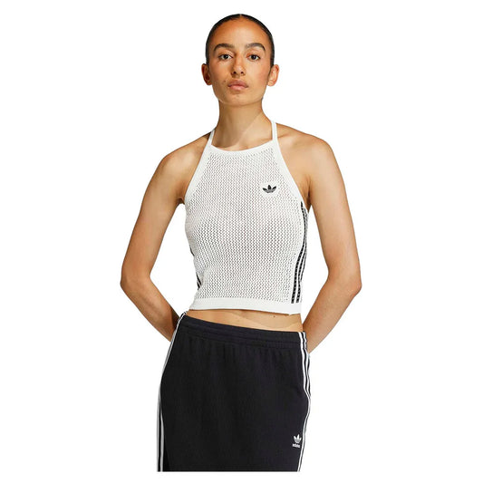 adidas Originals Knitted Crochet Sleeveless Top