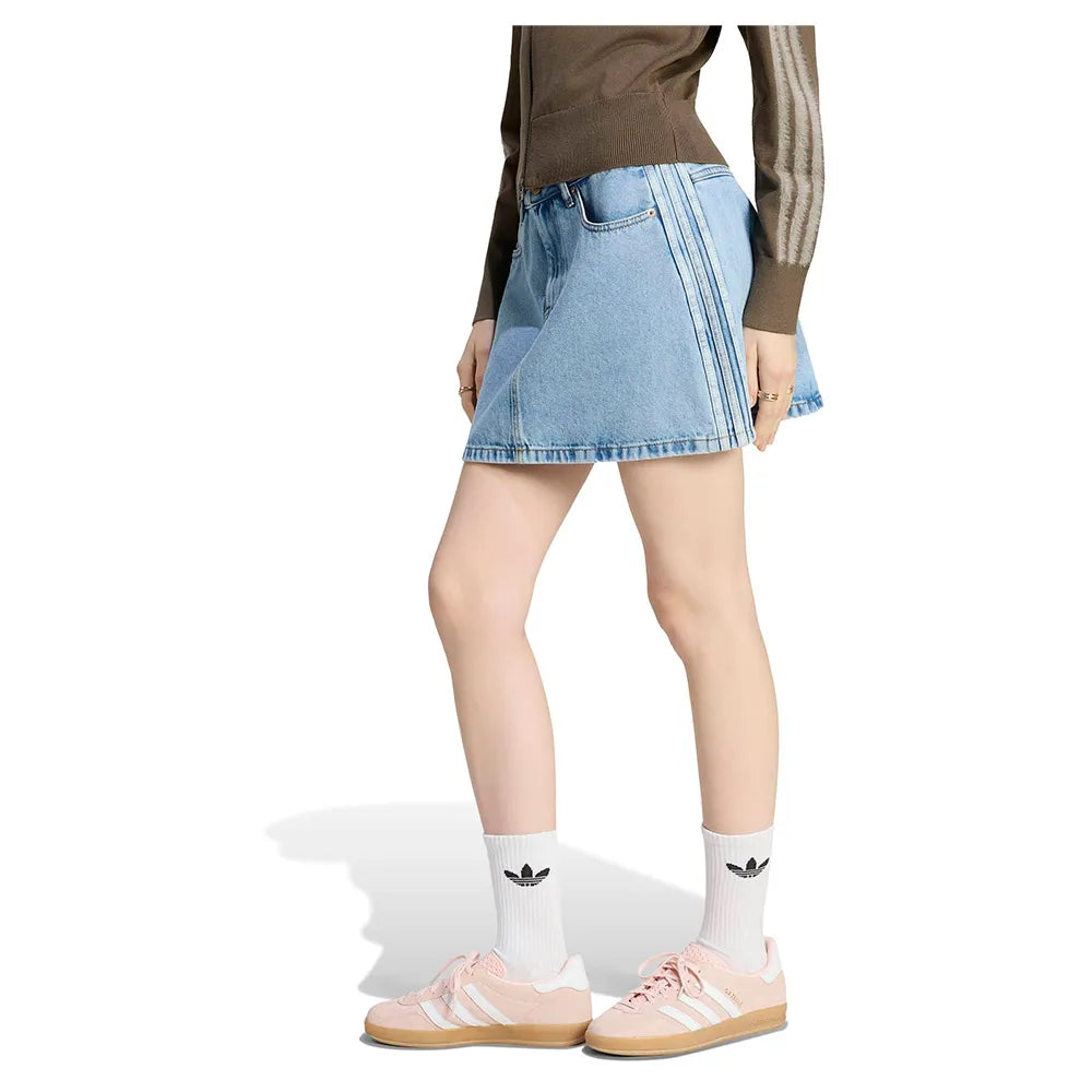 adidas Originals Mid Rise denim skirt