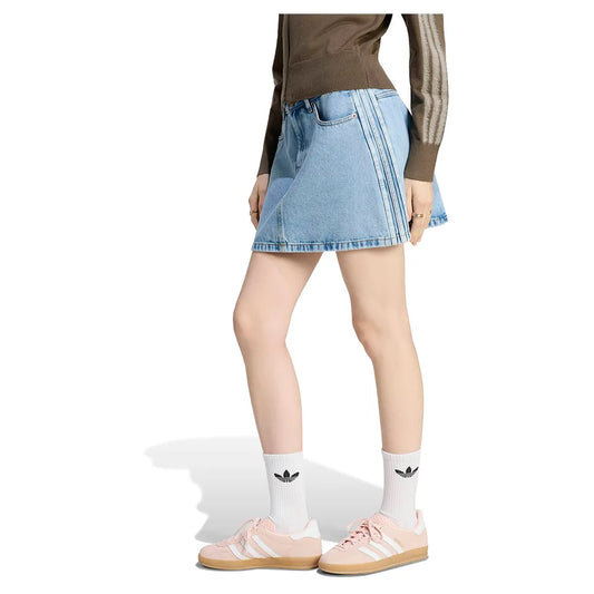adidas Originals Mid Rise denim skirt