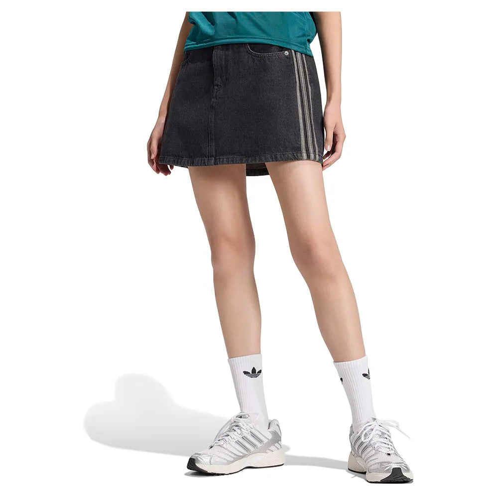 adidas Originals Mid Rise denim skirt