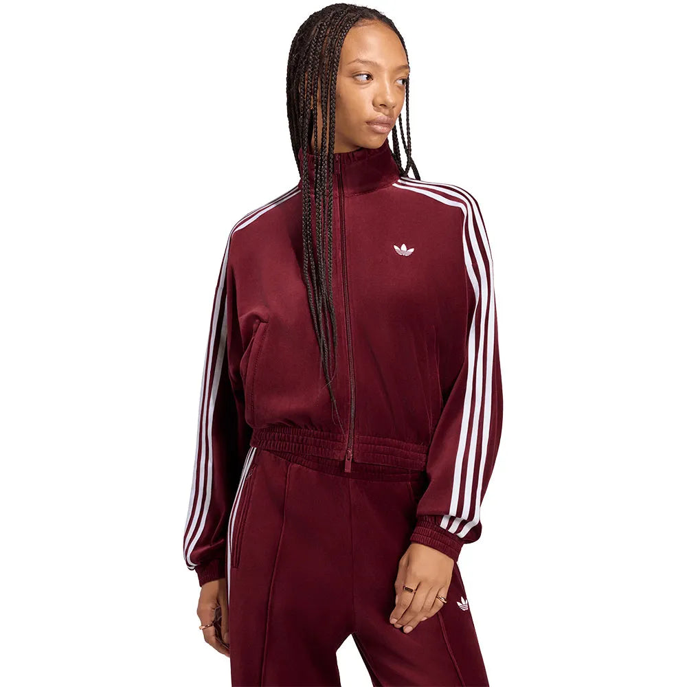 adidas Originals Pleated Velour Track full zip sweatshirt