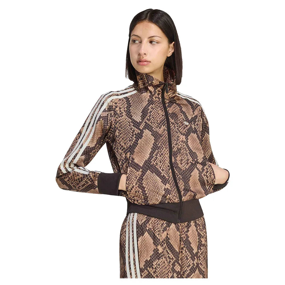 adidas Originals Satin Snake Print Firebird Track full zip sweatshirt