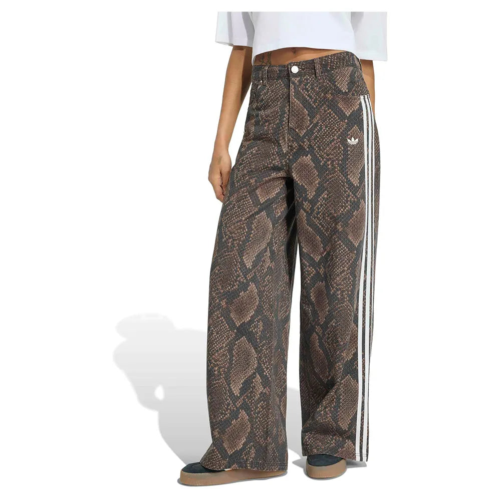 adidas Originals Snake Print Denim Loose pants
