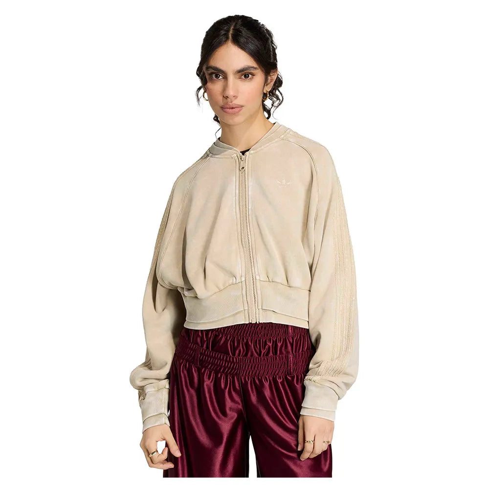 adidas Originals SST Double Layered Cropped full zip sweatshirt