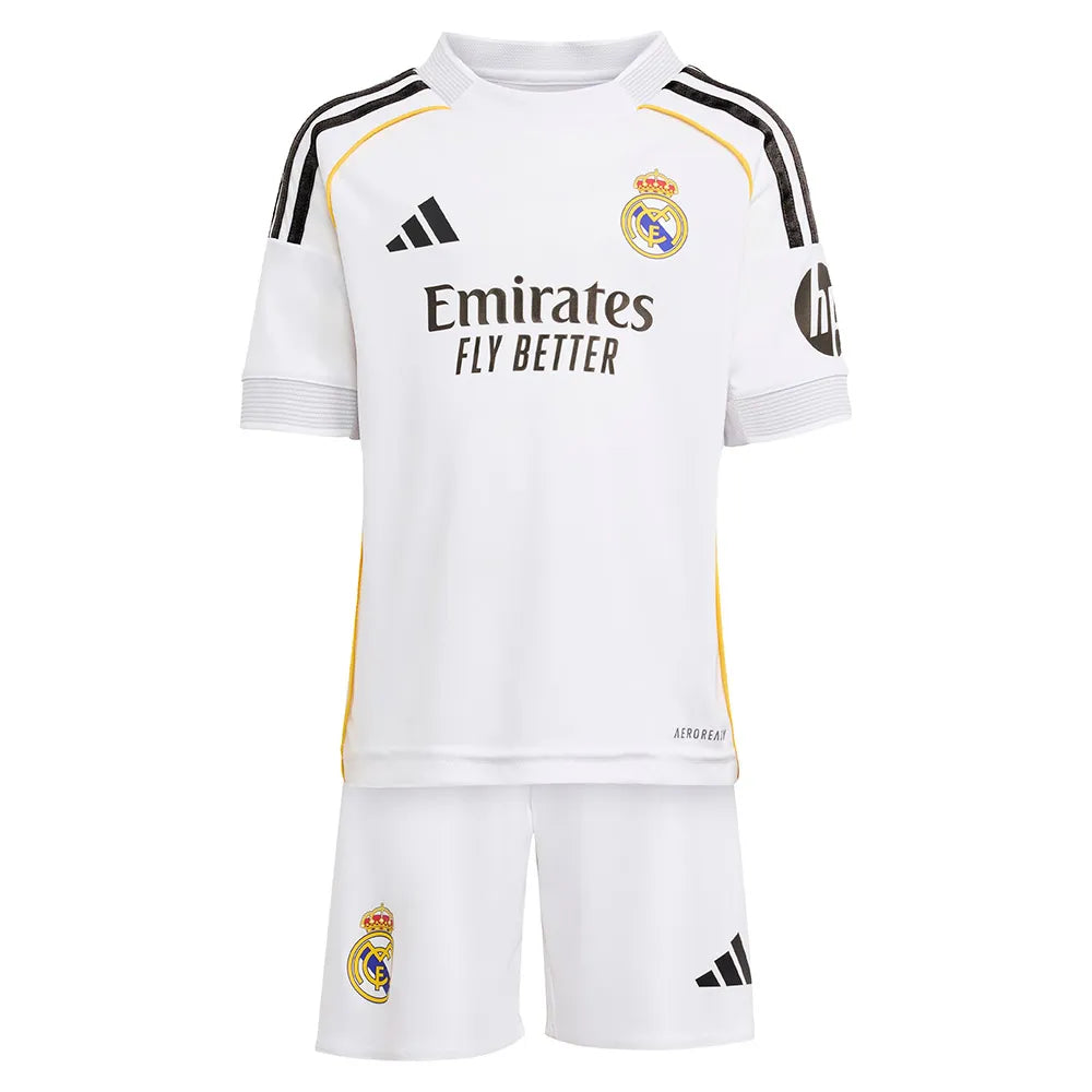 adidas Real Madrid 25/26 Mini home short sleeve Junior Set