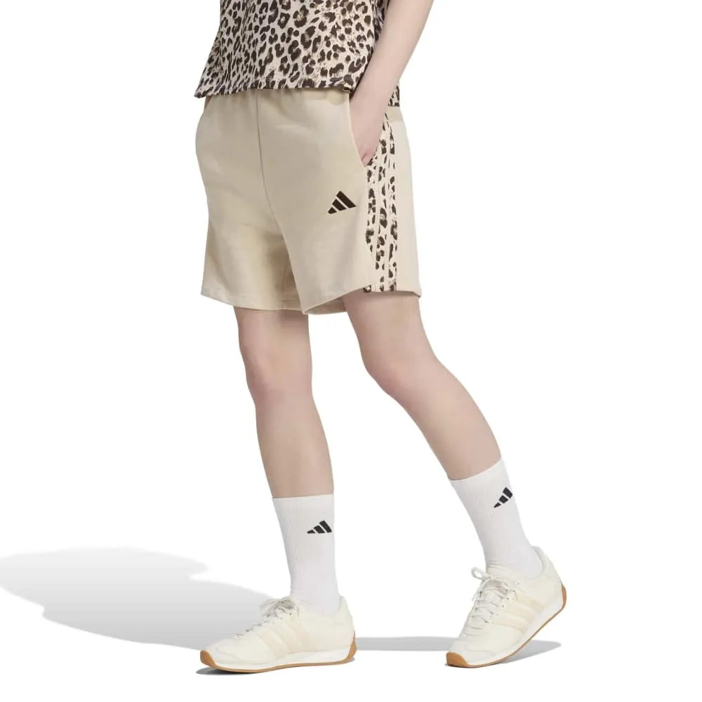 adidas Seasonal Essentials 3 Stripes Animal Print shorts