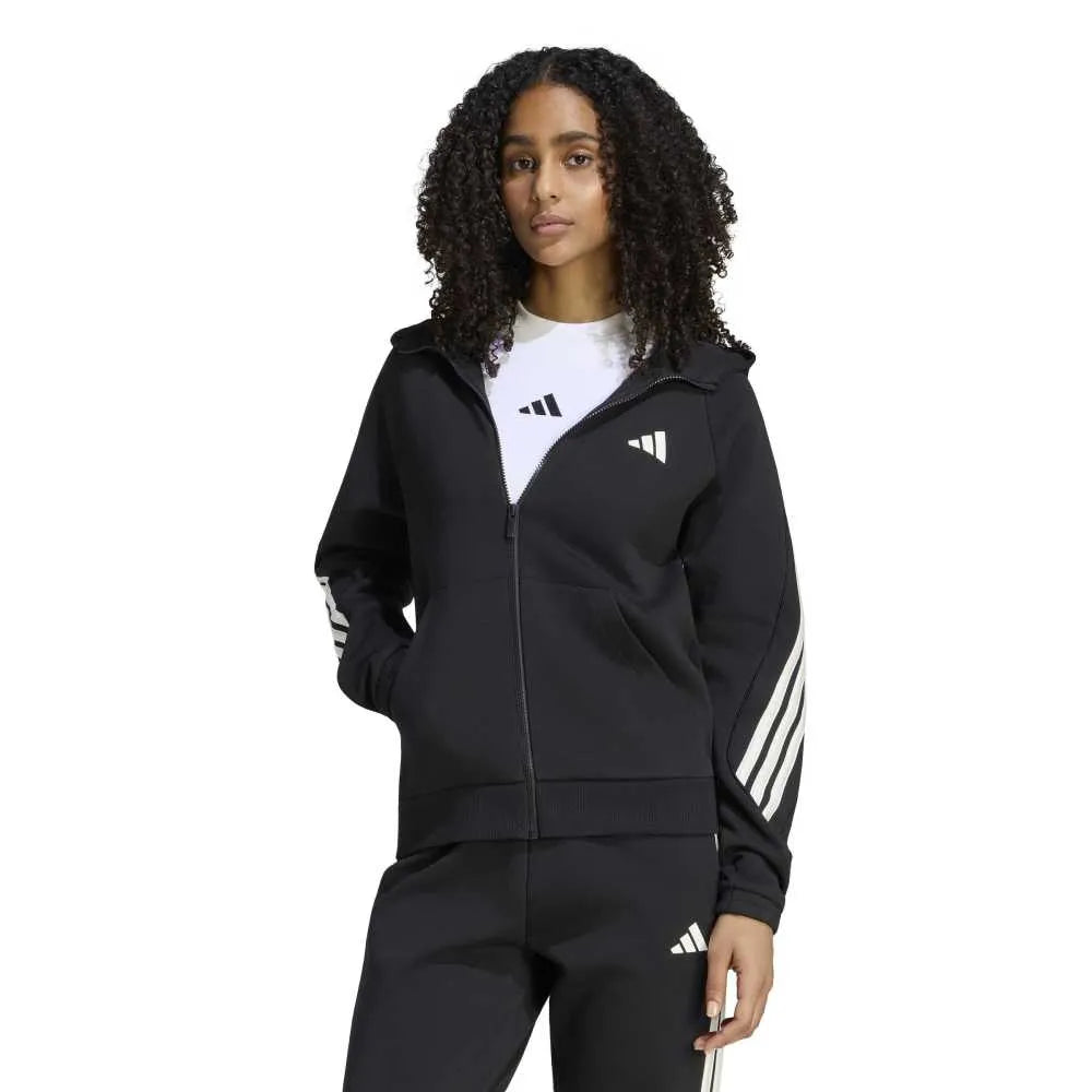 adidas Stadium 3 Stripes full zip sweatshirt