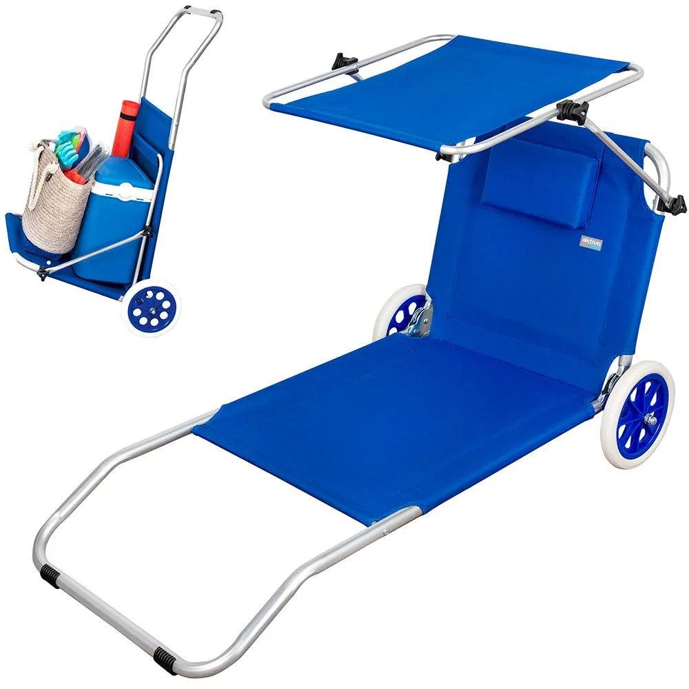 Aktive 2 in 1 Beach Day Folding Lounge 6x117x6 cm