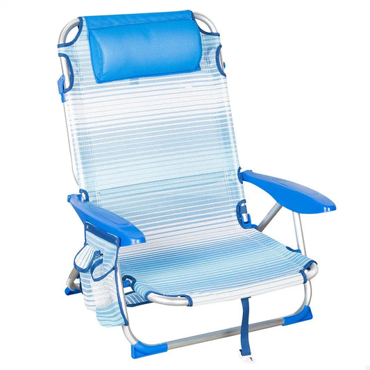 Aktive 62671 Low Folding Chair Multi-Position Aluminium