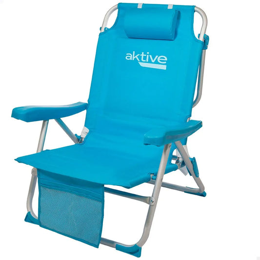 Aktive aluminium Folding Chair Backpack 5 Position 66x58x80 cm