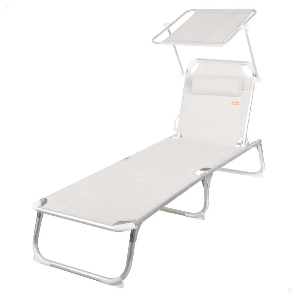 Aktive Sunhade & Pillow Folding Sunbed 5-Position