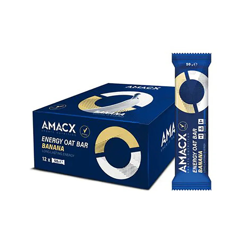Amacx Energy bars box banana oat 50g 12 units