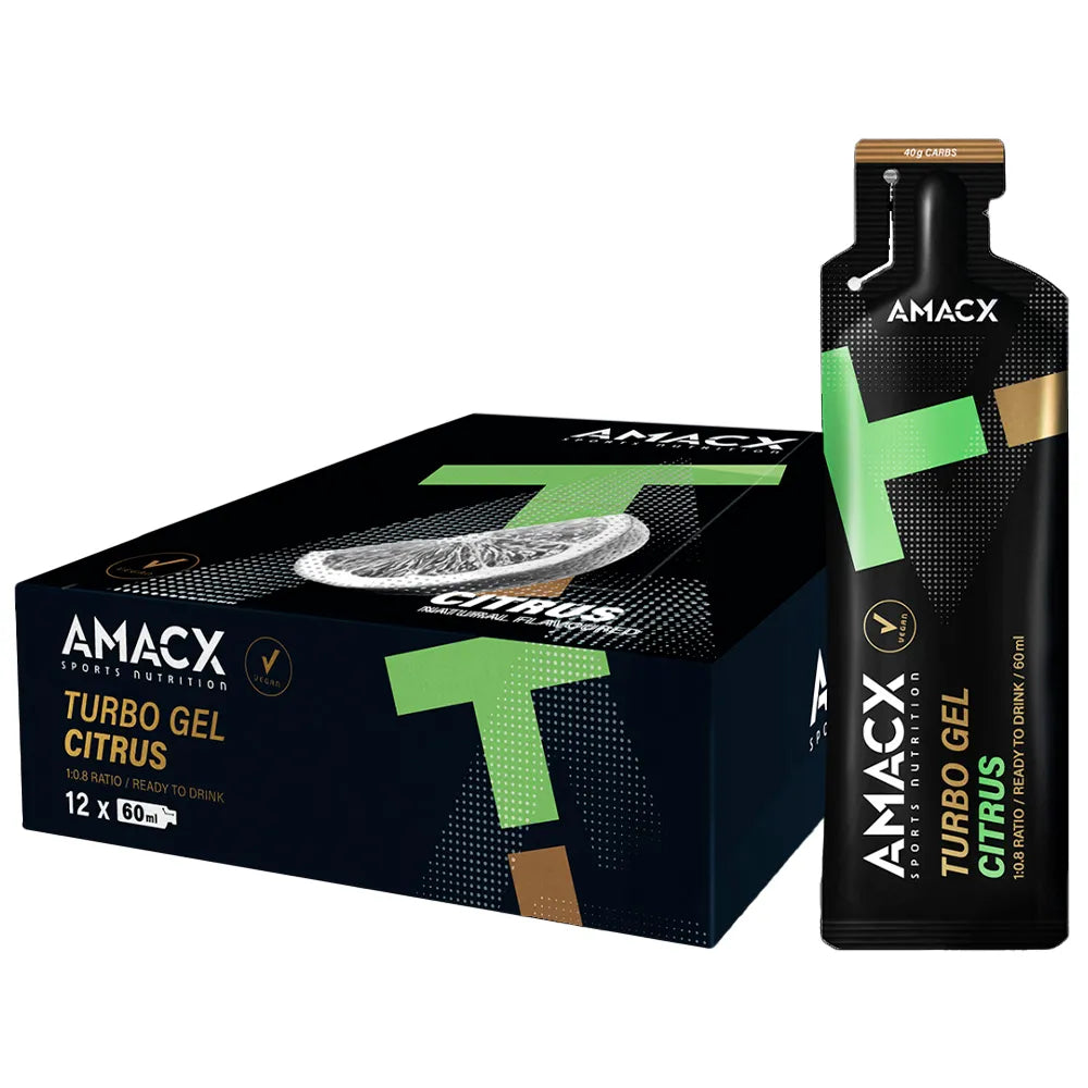 Amacx Turbo energy gels box citrus 60ml 12 units