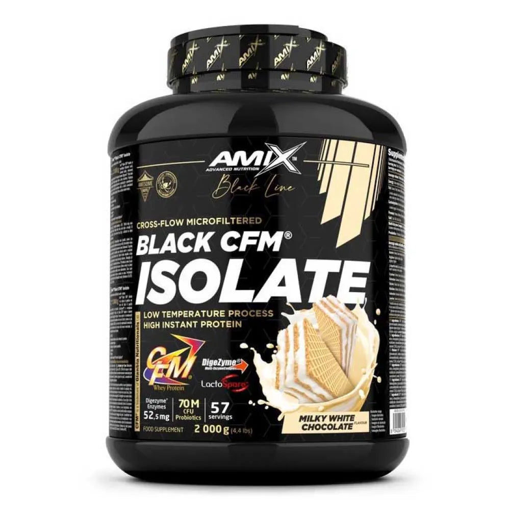 Amix Black CFM isolate whey 2kg protein white chocolate
