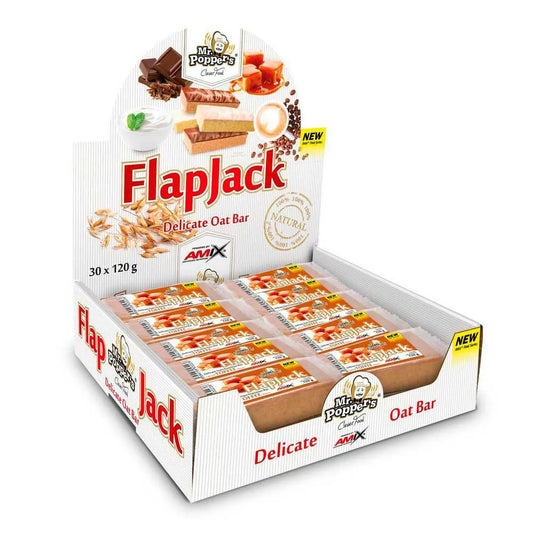 Amix Flapjack energy bars box double chocolate oat 120g 30 units