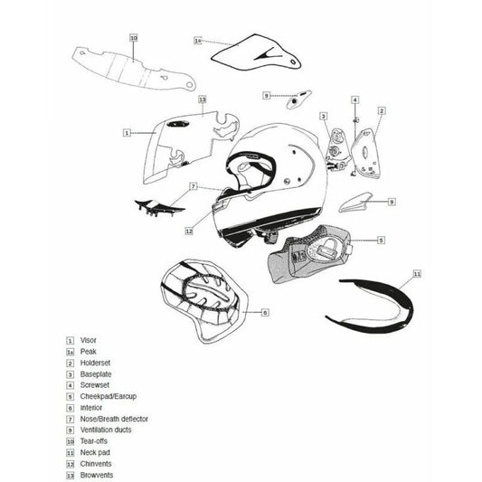 Arai Chaser-X Dual Flow helmet front air vent