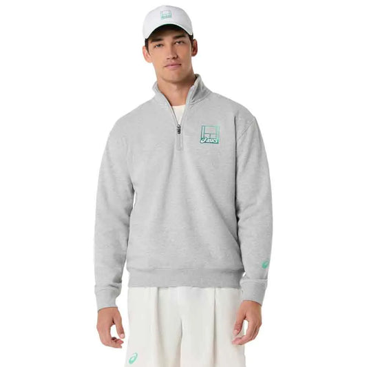Asics Court Core Graphic half zip sweatshirt