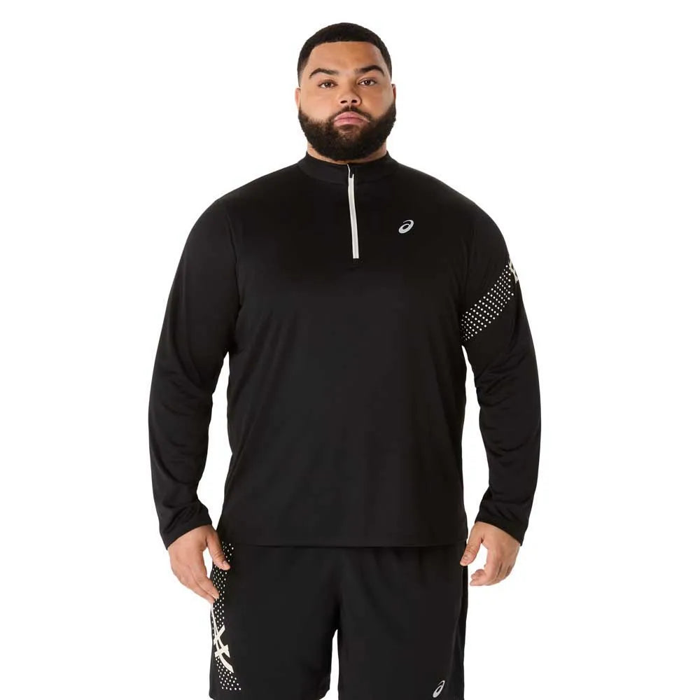 Asics Icon half zip long sleeve T-shirt