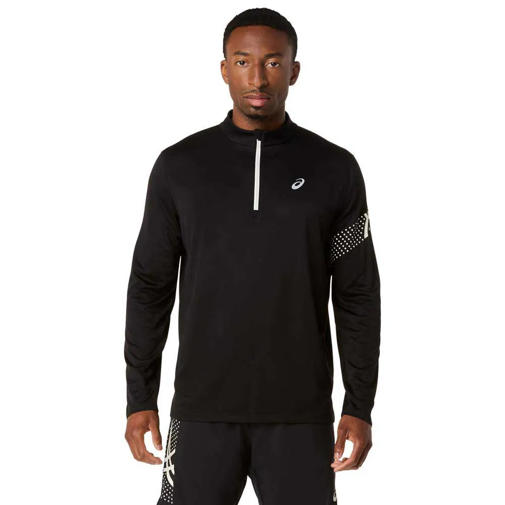Asics Icon half zip long sleeve T-shirt