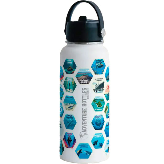 Awesome maps Adventure dive+stickers thermal bottle