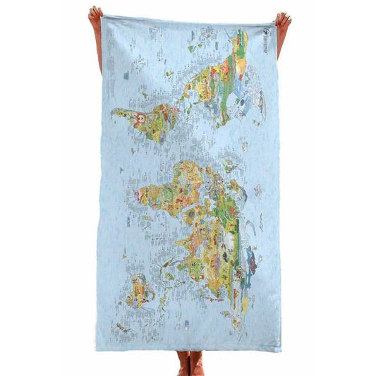 Awesome maps Dive Map towel