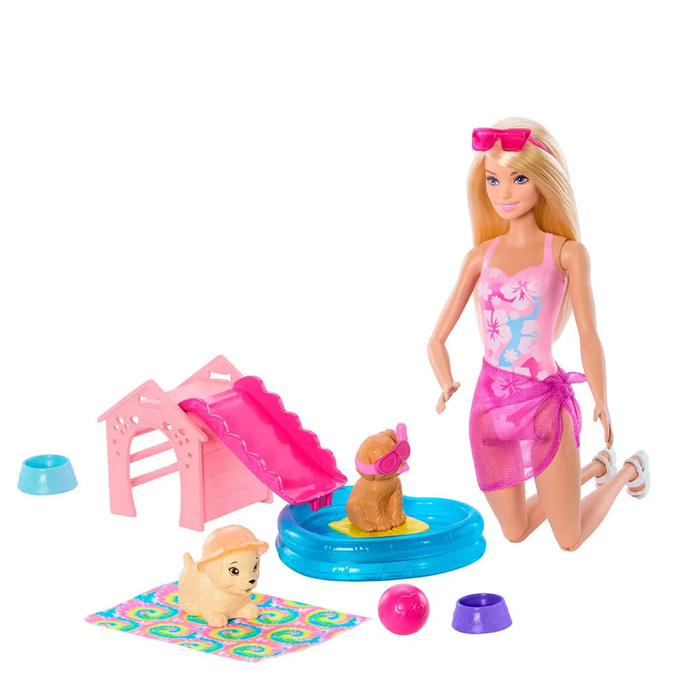 Barbie And Puppies At The Pool doll