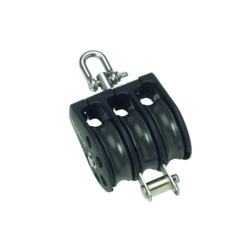 Barton marine Triple Swivel Pulley With Rope Support 630kg 12 mm
