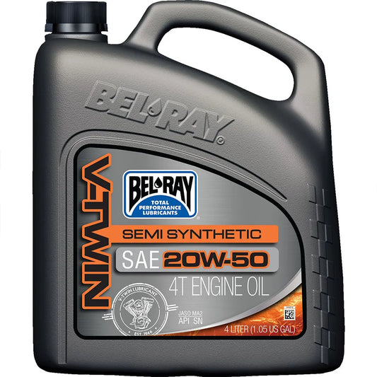 Bel-ray V-Twin 20W-50 4-Stroke Semi-Synthetic 4L motor oil