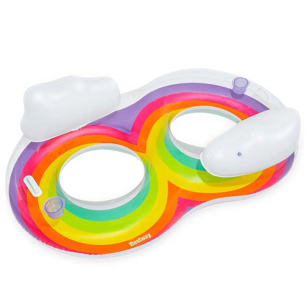 Bestway Inflatable Double Float With Backrest 186x116 cm