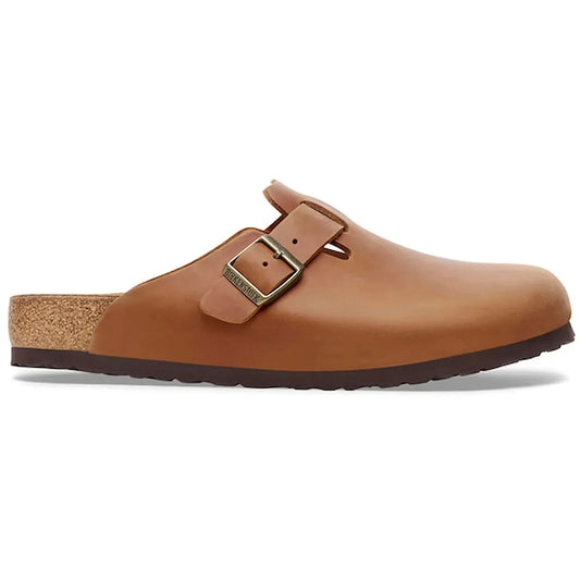 Birkenstock Boston Natural Leather Oiled clogs