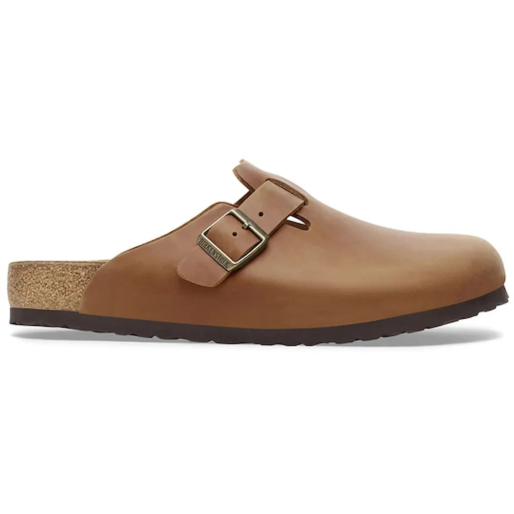 Birkenstock Boston Natural Leather Oiled Narrow clogs