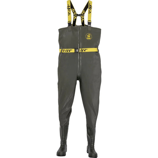 Black cat Green Booted PVC wader