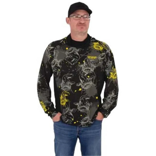 Black cat Performance Sun UV long sleeve T-shirt