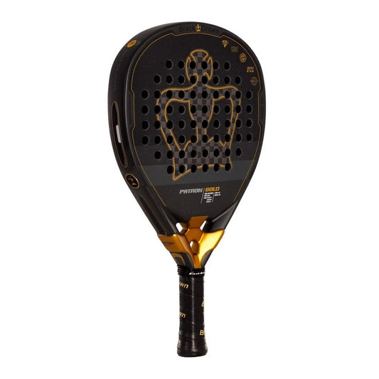Black crown Patron gold padel racket