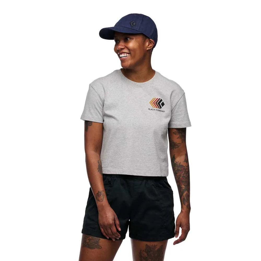Black diamond Faded Crop short sleeve T-shirt