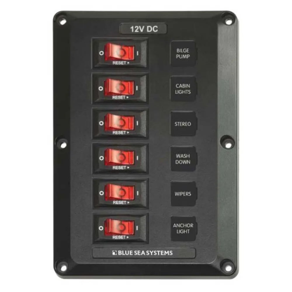 Blue sea systems 6 positions circuit breaker panel