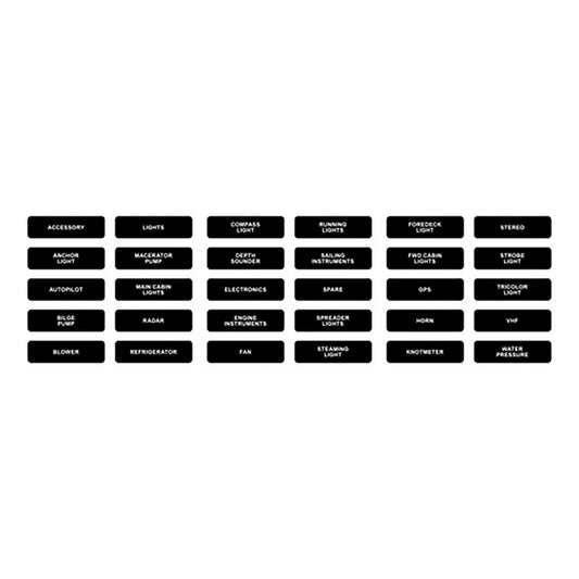 Blue sea systems DC Panel Basic 120 Label Set
